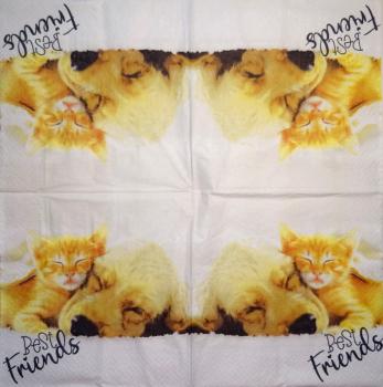 HUN-869 Dogs - 3-ply - Paper Design - Best Friends - Pack (20x)